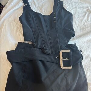 Black Corset Matching Set